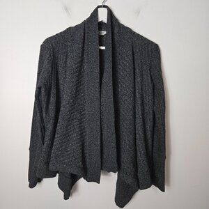 Athleta Size XS Tiburon Wrap Cardigan Gray Soft Ribbed Knit Sweater